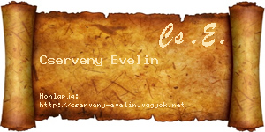 Cserveny Evelin névjegykártya